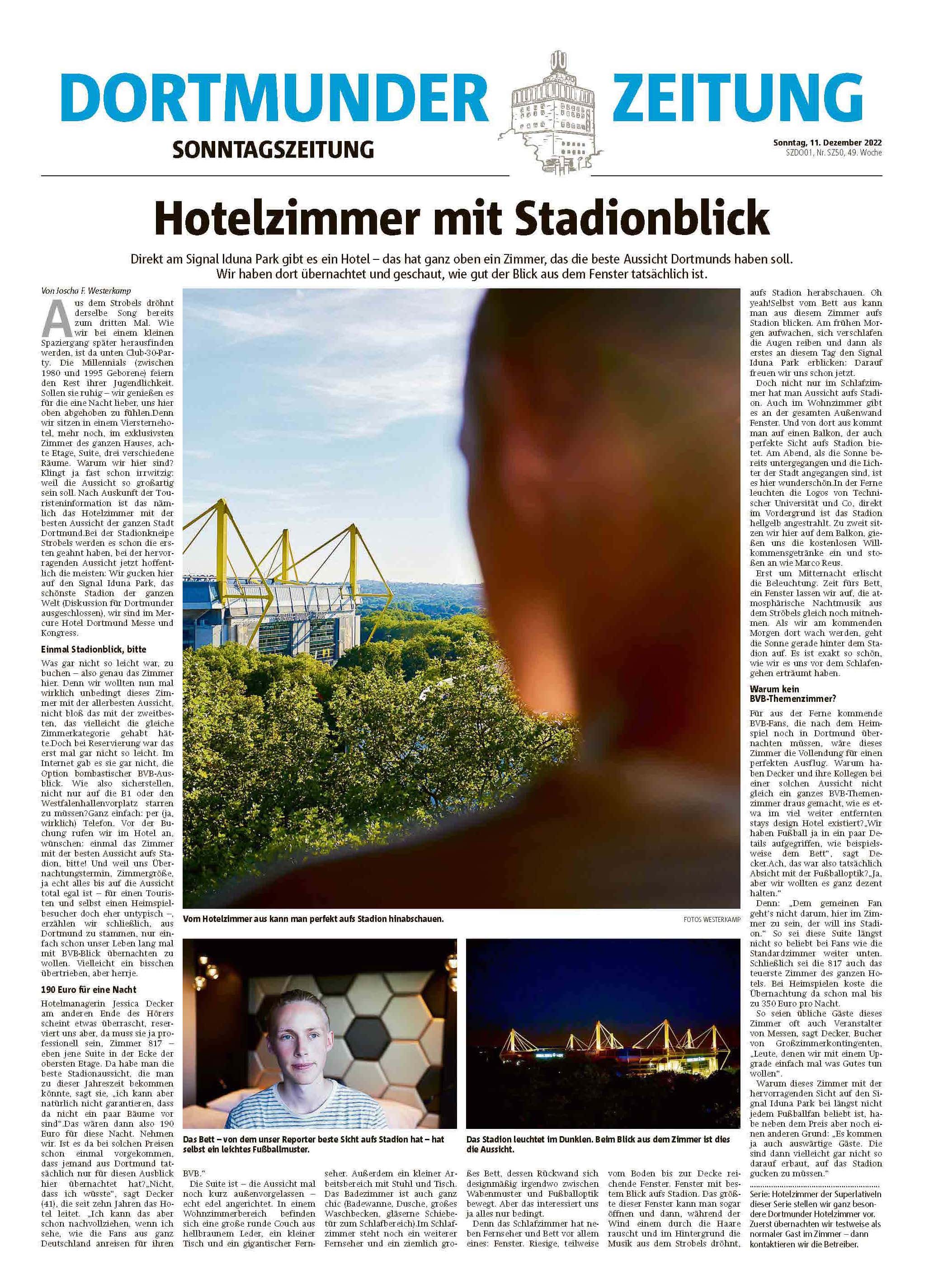 Zeitung-Artikel aus den Ruhr-Nachrichten – Joscha F. Westerkamp