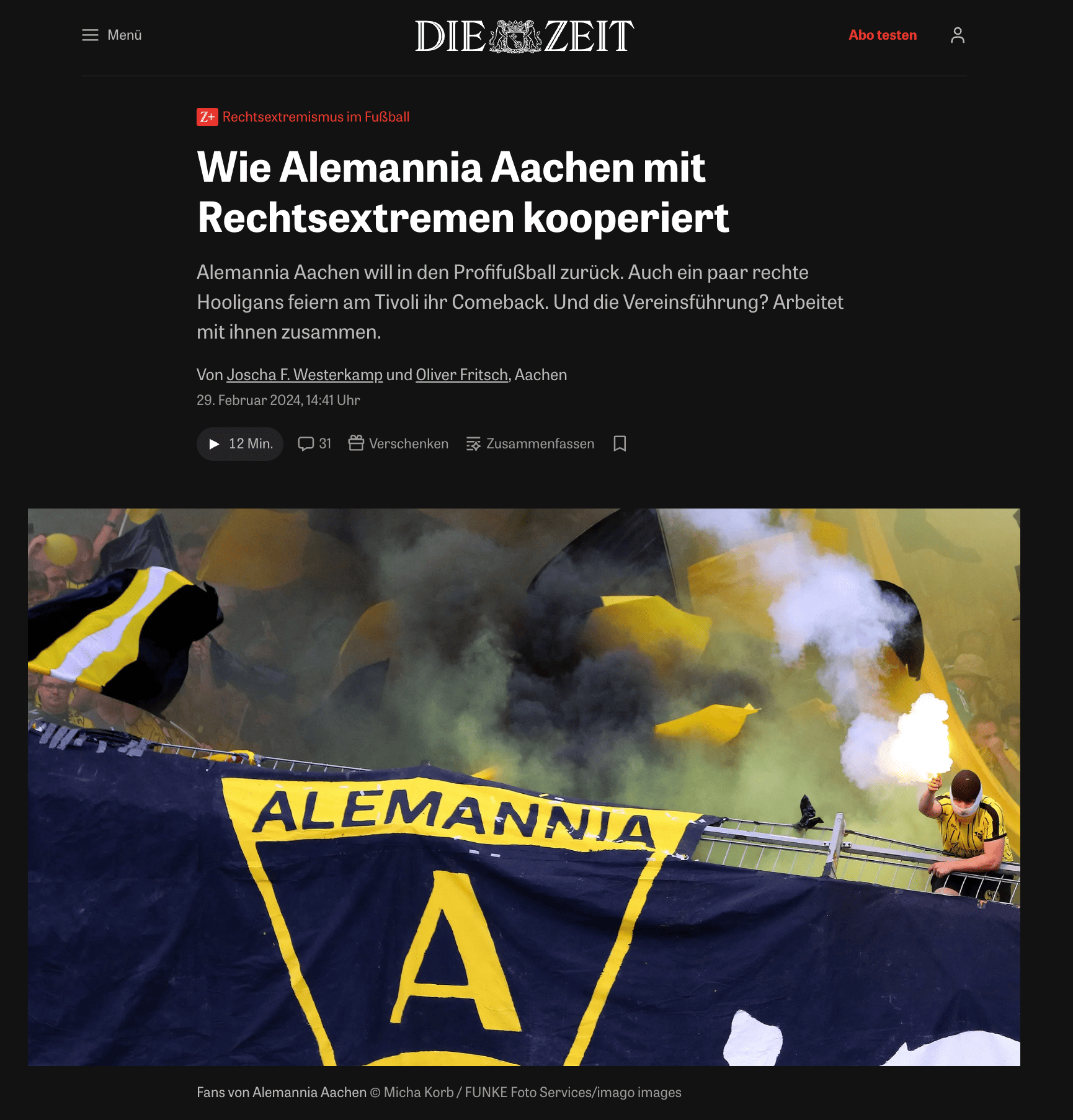 Wie Alemannia Aachen mit Rechtsextremen kooperiert